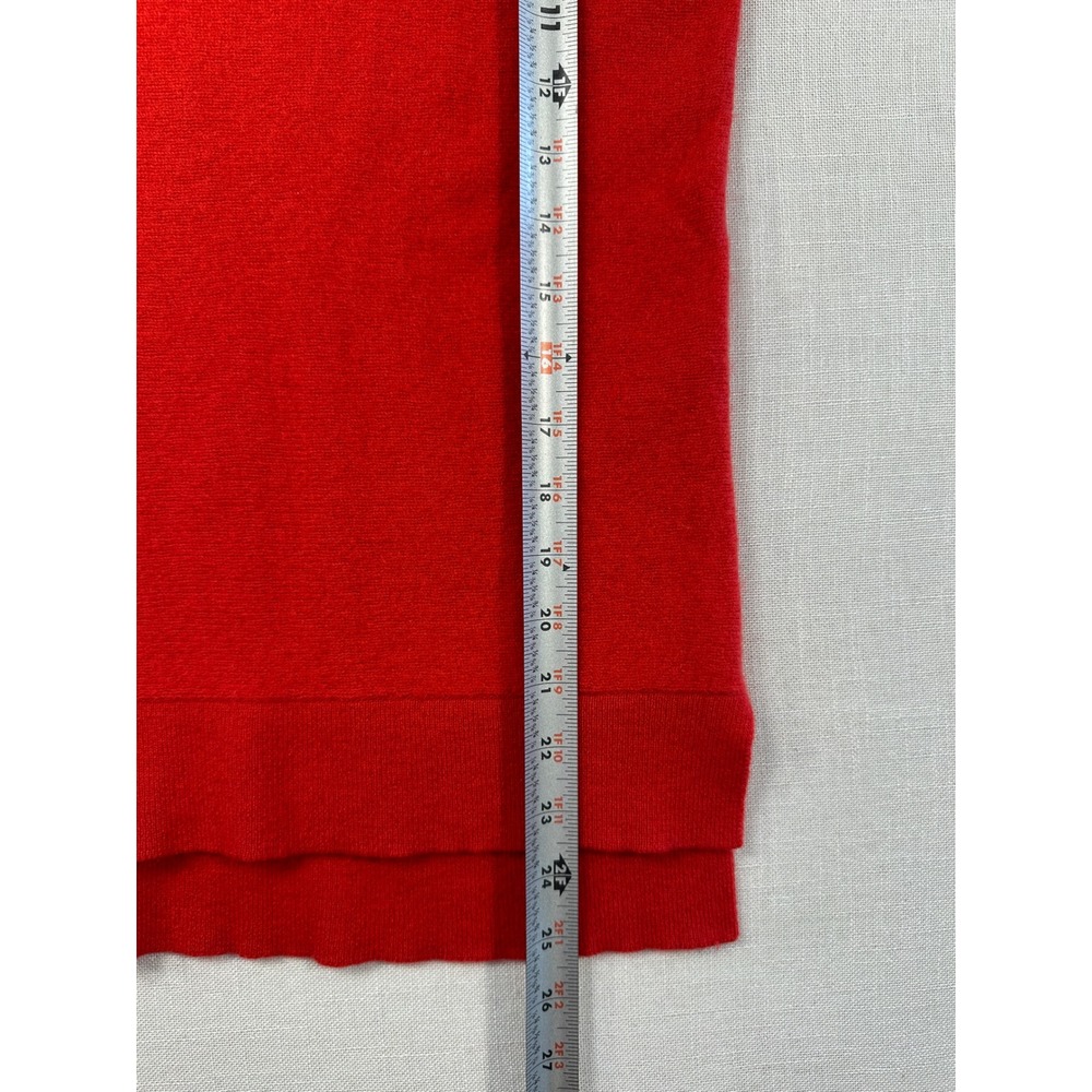 Halogen Womens Red Cashmere Wool Blend Crew Neck High Low Sweater Small - Picture 8 of 8